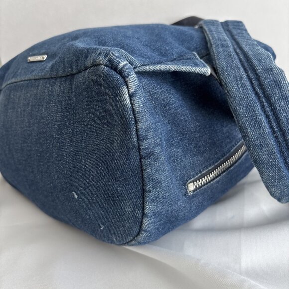 Rebecca Minkoff Denim Backpack Julian Style Vintage 2014-2016 Rare Hook Closure - Picture 5 of 16